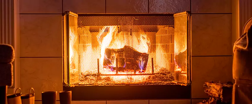 Mendota Hearth Landscape Fireplace Installation in Monsey, New York