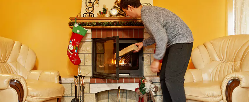 Rusted Metal Fireplace Restoration in Monsey, New York